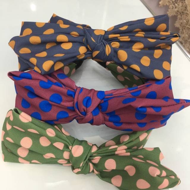 简约波点头箍小清新头饰蝴蝶结发箍复古蕾丝珍珠发箍洗脸压发发箍头饰女