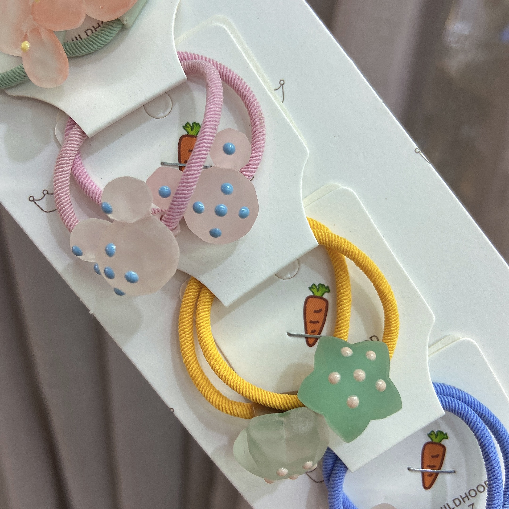新款小清新发饰糖果彩点混款皮筋细节图