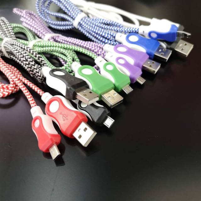 彩色数据线usb通用快充闪充