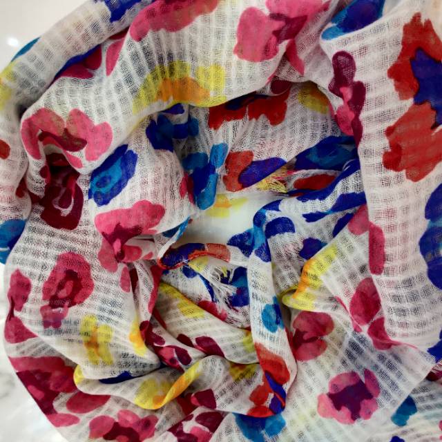 Europe And The United States Ins Style Explosive Color Printed Cotton Woven Textile Fringe Scarf For Women details Picture