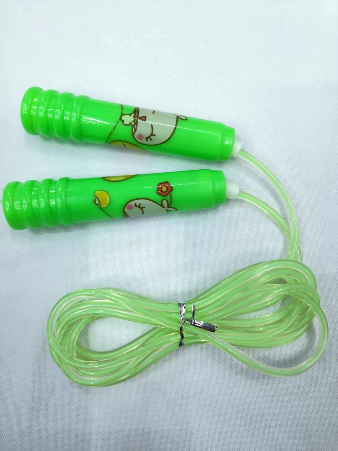 Rope skipping training for children outdoors
