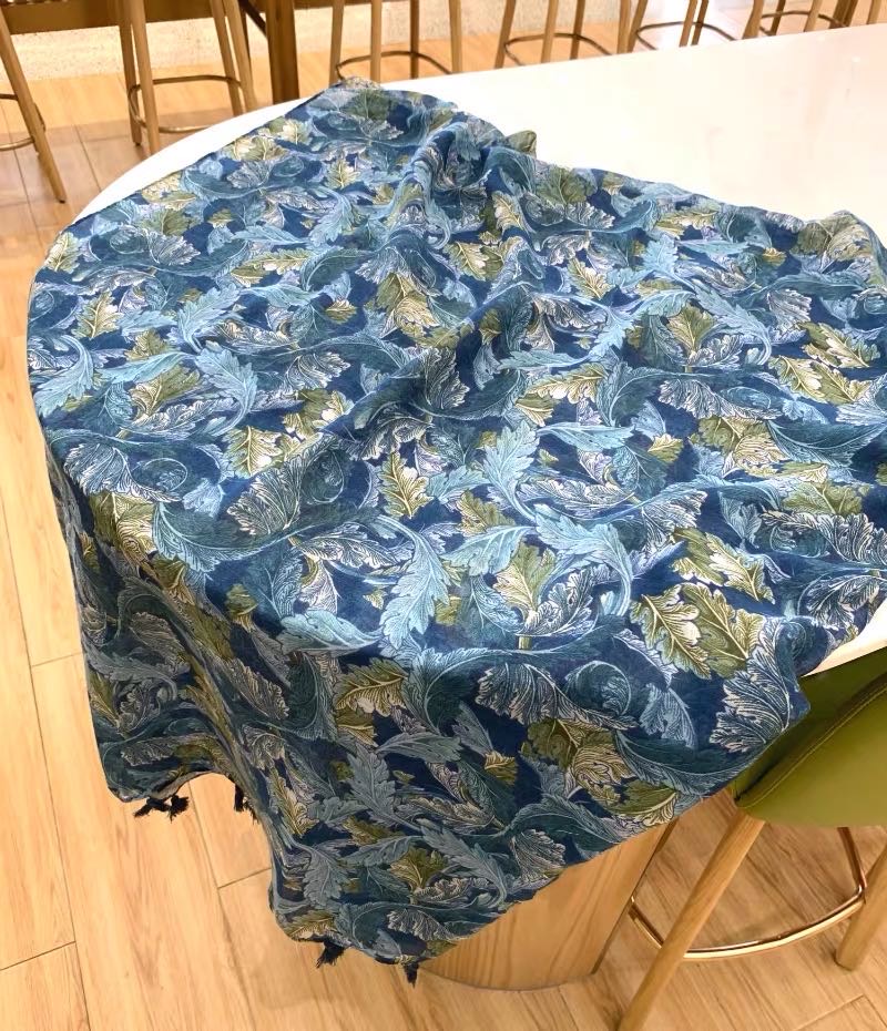A popular and versatile thin polyester scarf for women with patterns details Picture