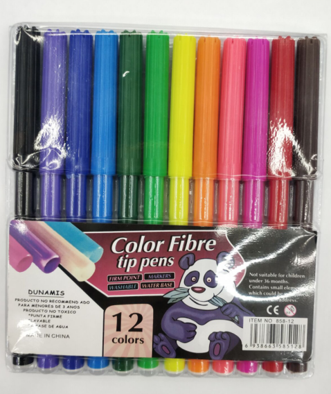 12色水彩笔熊猫纸卡儿童绘画专用详情图3