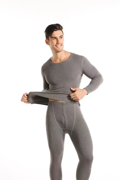 Men's Cotton Thin Base Thermal Underwear Fashion Set