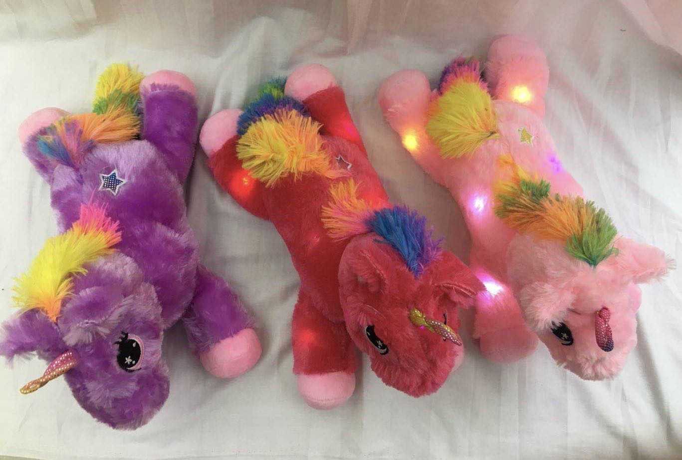 Plush glowing unicorn toys for children, girls and home decorations Specification image