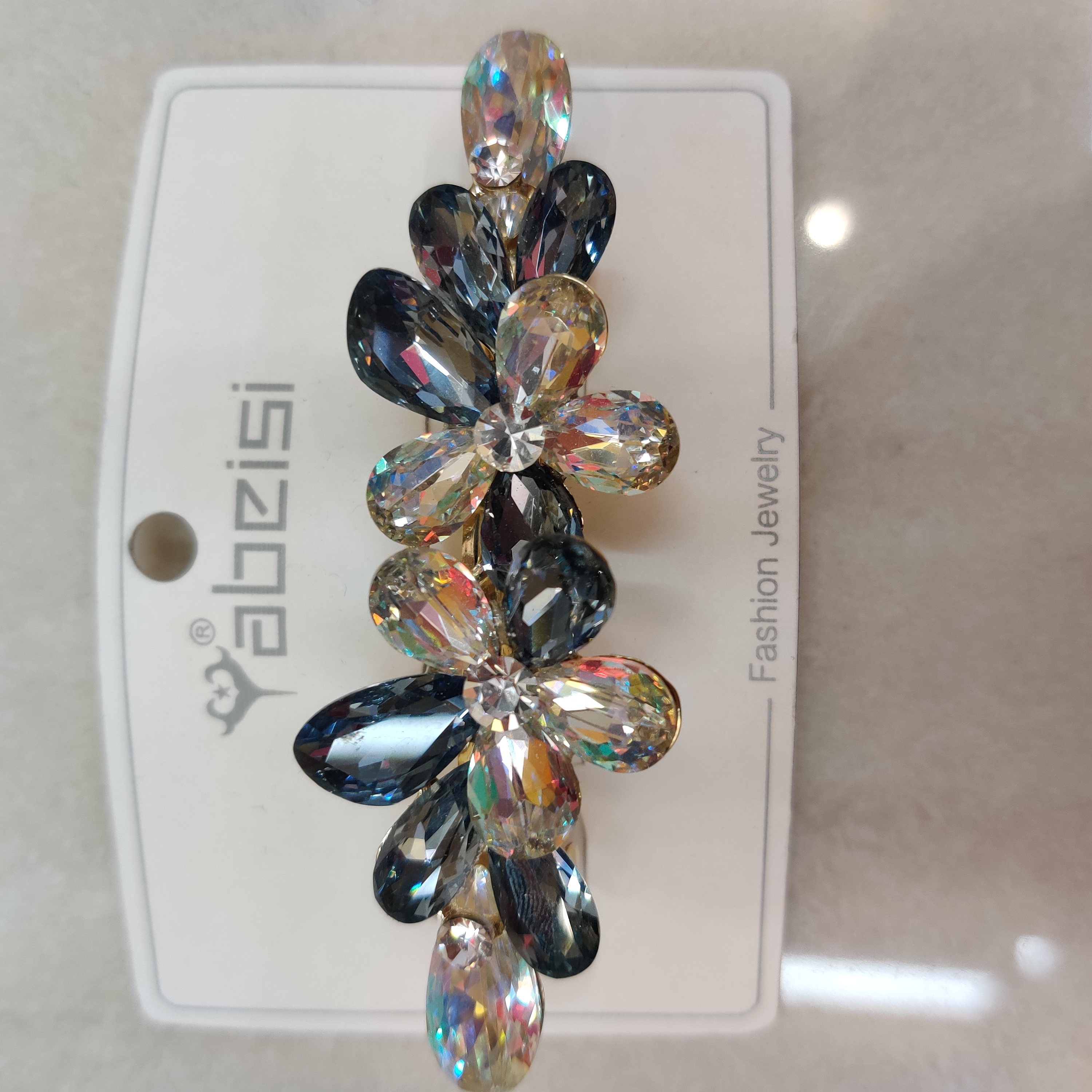 Yiwu Selection crystal set diamond spring hair clip luxury temperament full of bangs clip hair clip South Korean hair accessories