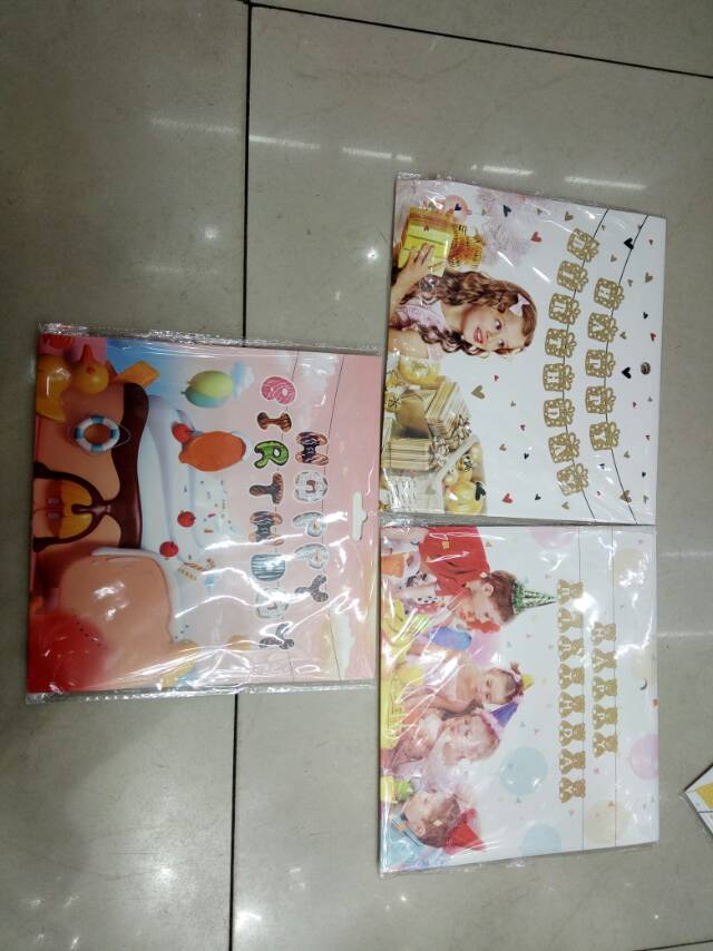 Korean small fresh paper birthday flags thumbnail
