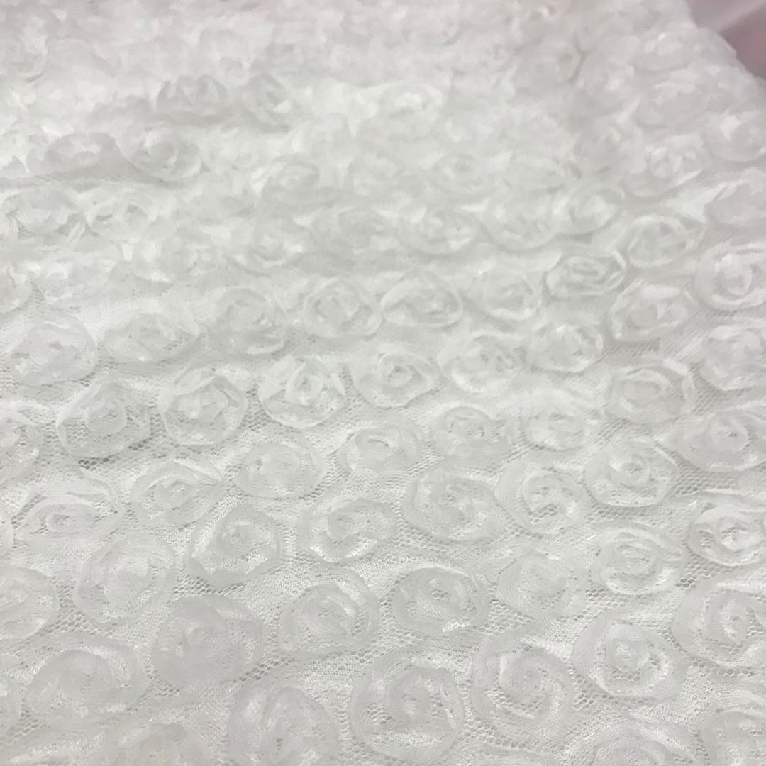 3D Three-Dimensional Small Rose Bag Shoes Pillow Curtain Wedding Background Fabric Imitation Silk Festival Carpet details Picture