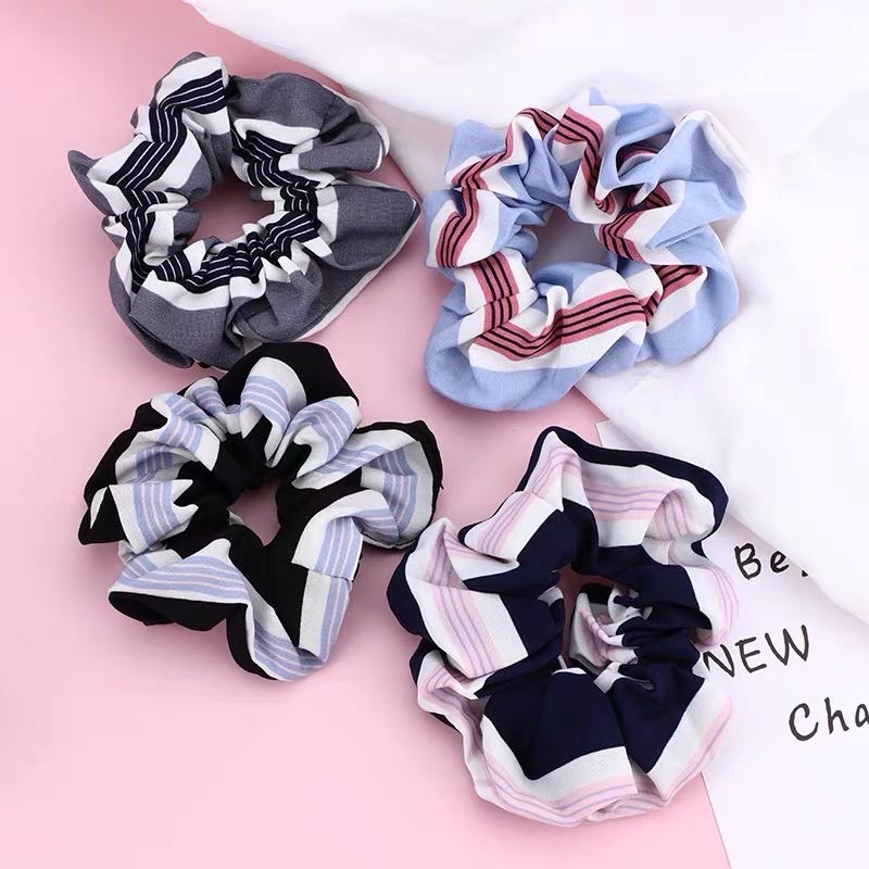 Cute Striped Cloth Scrunchie Leather Band Simple Basic Hair Tie Black Hair Tie Cute Cloth Scrunchie Hair Tie Rubber Band Yarn Elegant High Stretch Hair Simple Basic Hair Tie Hair Tie Hair Tie Hair Tie Hair Tie Hair Accessory Specification drawing
