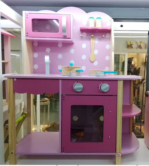 Solid wood products pink kitchen play every puzzle kitchen