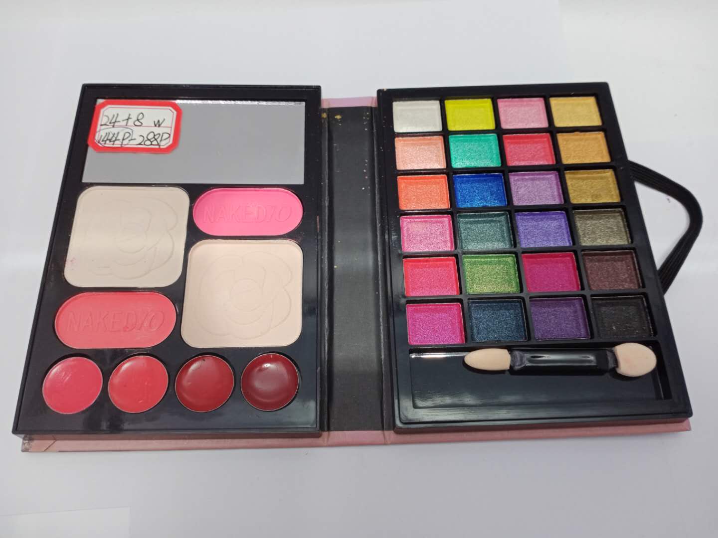 Waterproof, sweat-proof and non-smudging 24+8 color eyeshadow powder compact lip gloss set details Picture