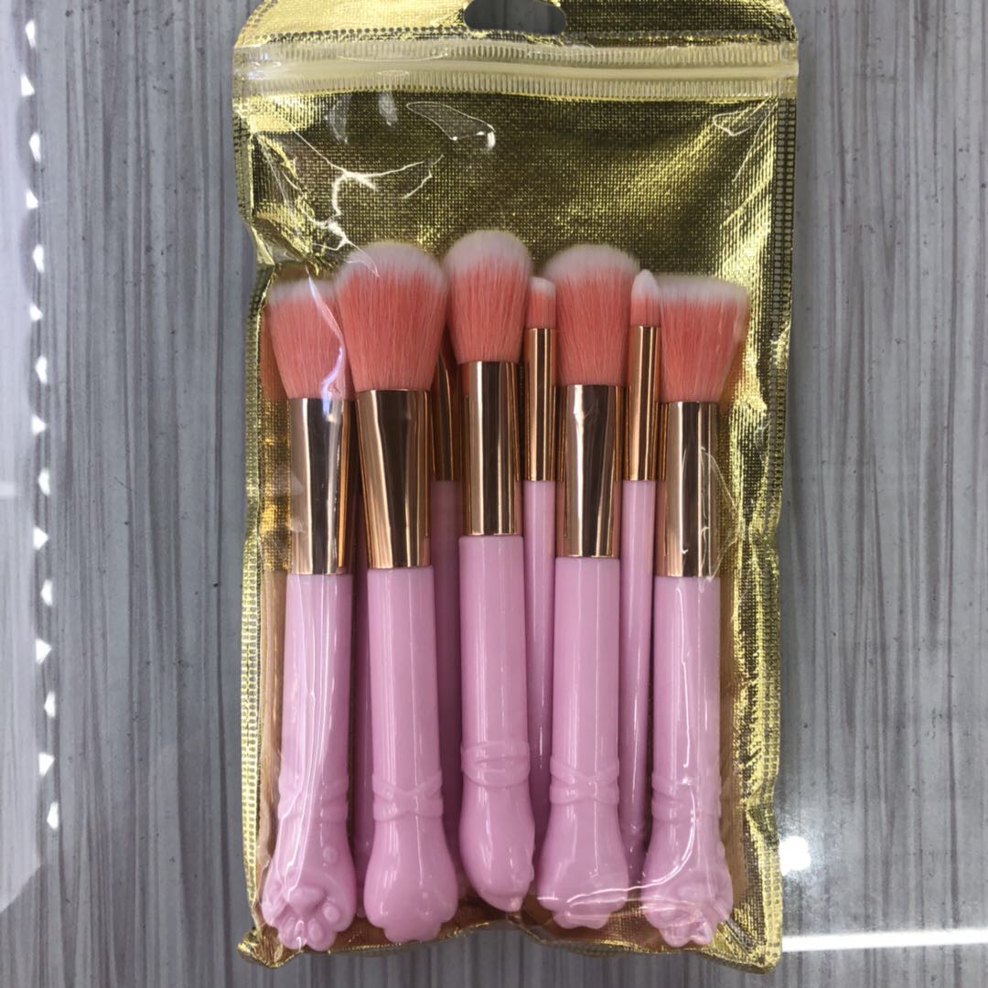 Manufacturers Direct Sales Of 10 Pink Claw Makeup Brush Set 3D Color Eye Brush Foundation Brush Beauty Makeup