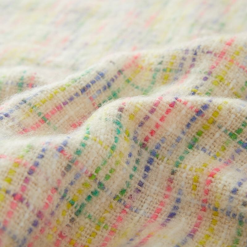 A versatile and trendy mixed-color woven scarf shawl for women Specification image
