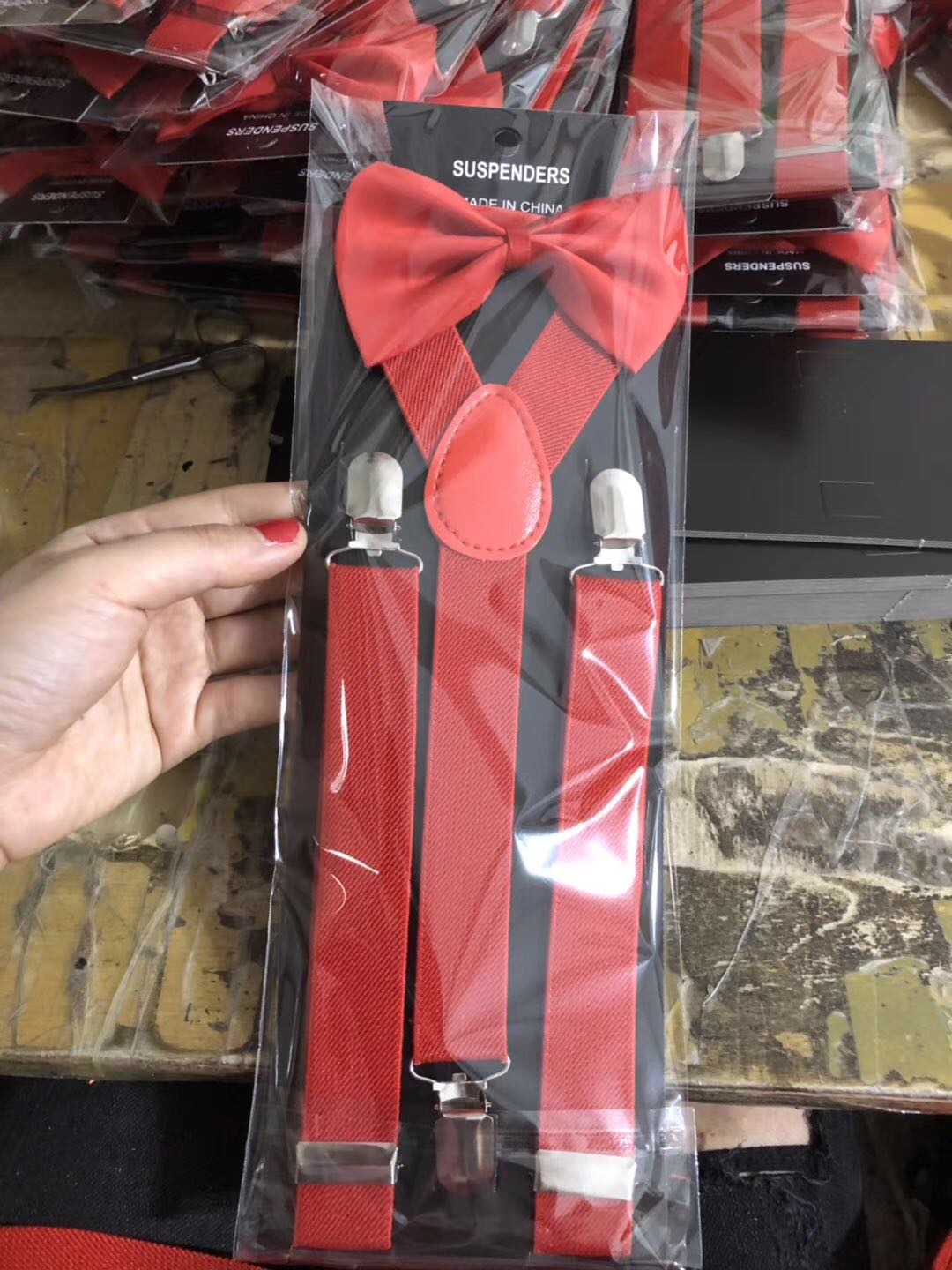 Baby Suspenders Bow Tie Set Boy's Bow British Accessories Baby Suspenders With Candy Pants With Korean Version Specification drawing
