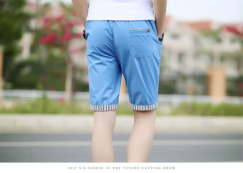Summer New Cotton Shorts Men's Youth Casual Quarter Pants Thin Medium Pants Large Size Beach Pants Men's Breeches Specification drawing