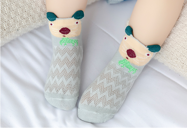 Spring and summer boys' and girls' mesh socks, boat socks for babies aged 3 to 12 Specification image