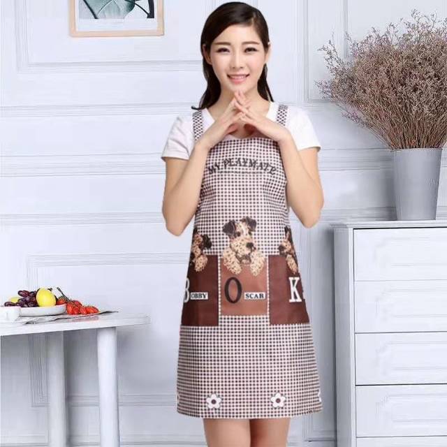 OK狗多色围裙口袋双肩厨房防污女男清洁产品图