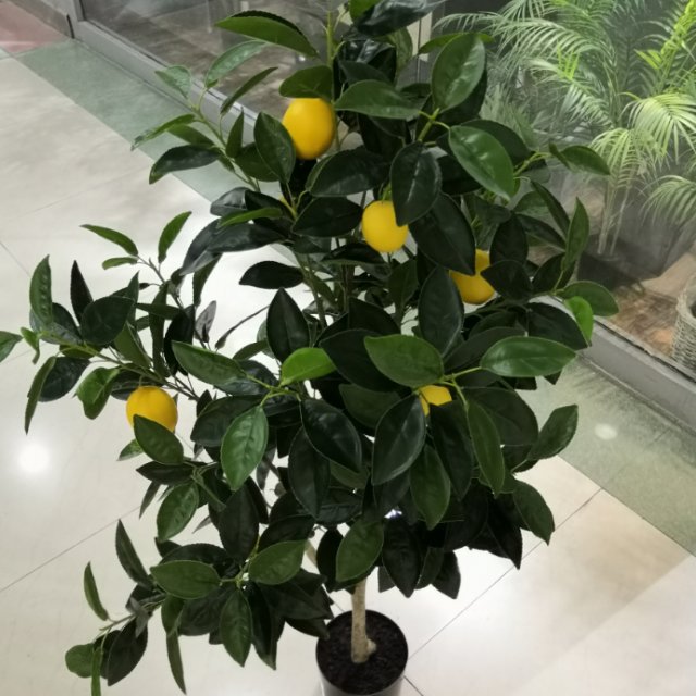 柠檬树橘子树仿真外贸出口仿真花装饰摆件现货批发产品图