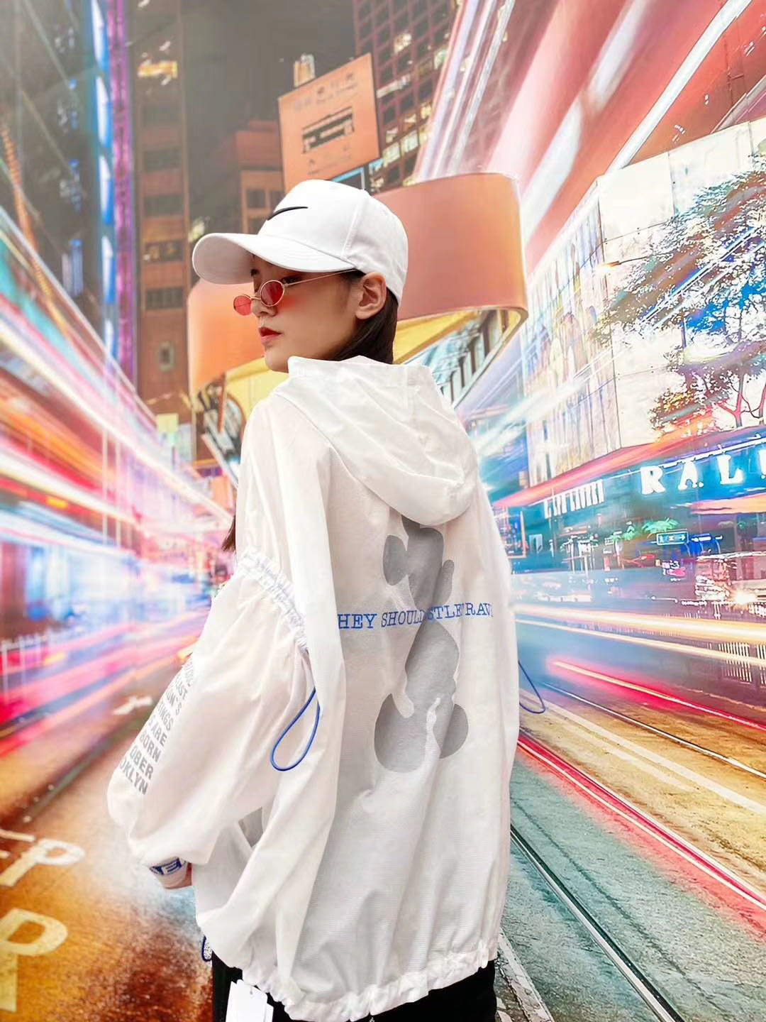 2020夏季新款防晒衣女短款防紫外线带帽薄款外套白色防晒服防晒衫细节图