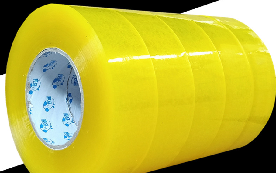 Large roll of scotch tape express packing, custom printed yellow seal tape wholesale FCL thumbnail