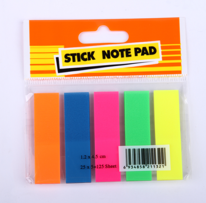 The fluorescent film on the PET sticky note can be used to write on the paged label full figure