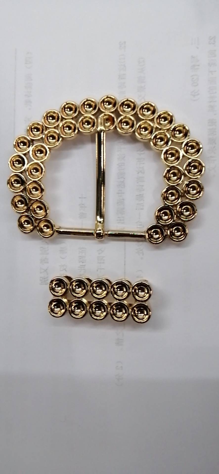 Semi-Round Needle Buckle With Diamond-Inlaid Hardware Belt Buckle Belt Buckle
