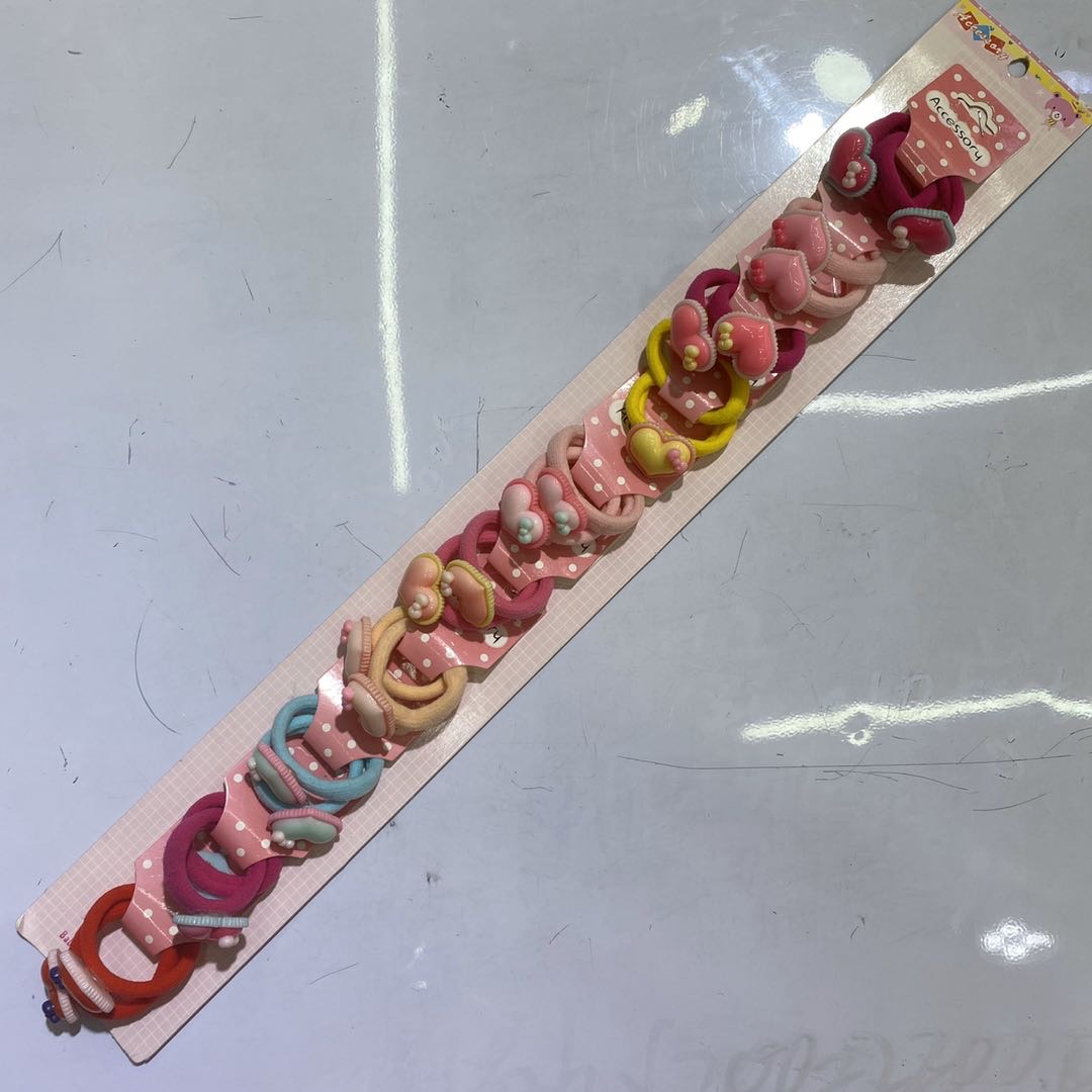 Popular new Korean version of the fashion plastic love color bow children on the rope thumbnail