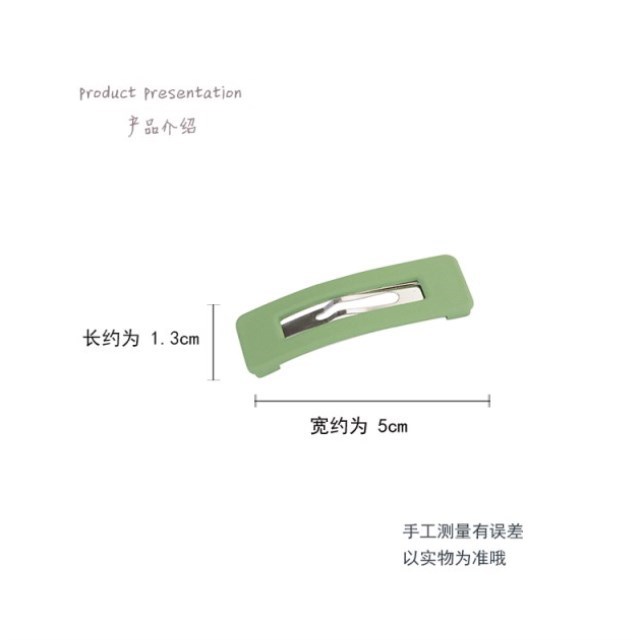 Hairpins, hair clips, Korean-style headwear clips, simple candy-colored girl one-shoulder clips, bangs clips, ins side clips details Picture
