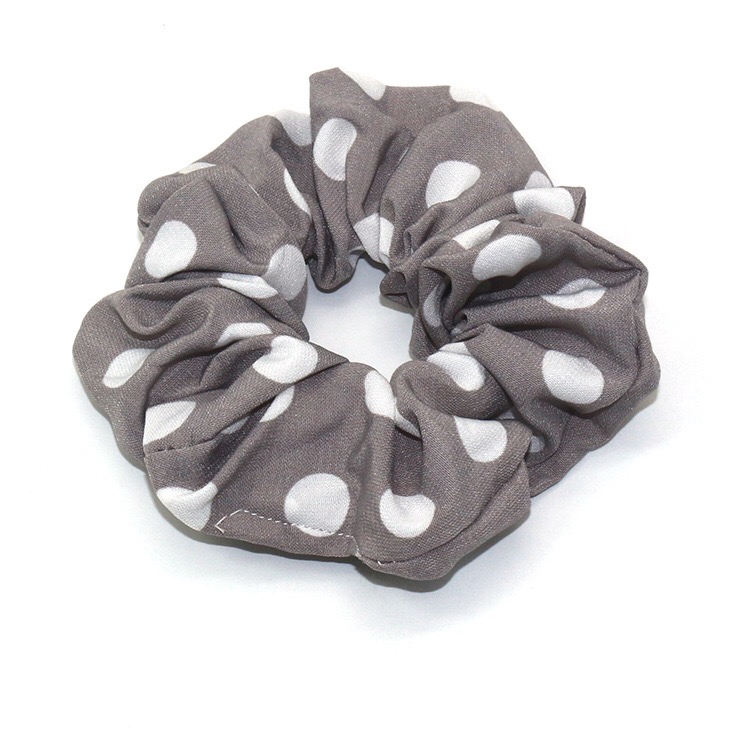 New Japanese and Korean style colorful polka dot large intestine circle hair band female European and American ponytail headwear Specification image