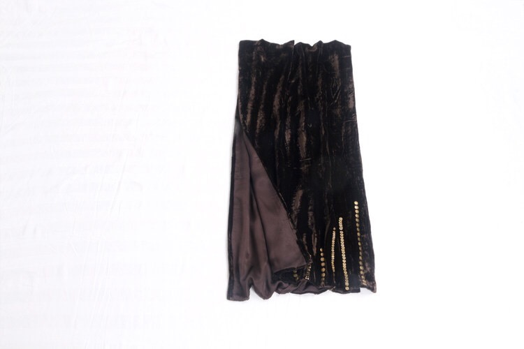 Autumn And Winter Double-Sided Silk Scarf Silk Velvet Long Scarf Women's Hand-Beaded Solid Color Rectangular Scarf Shawl details Picture