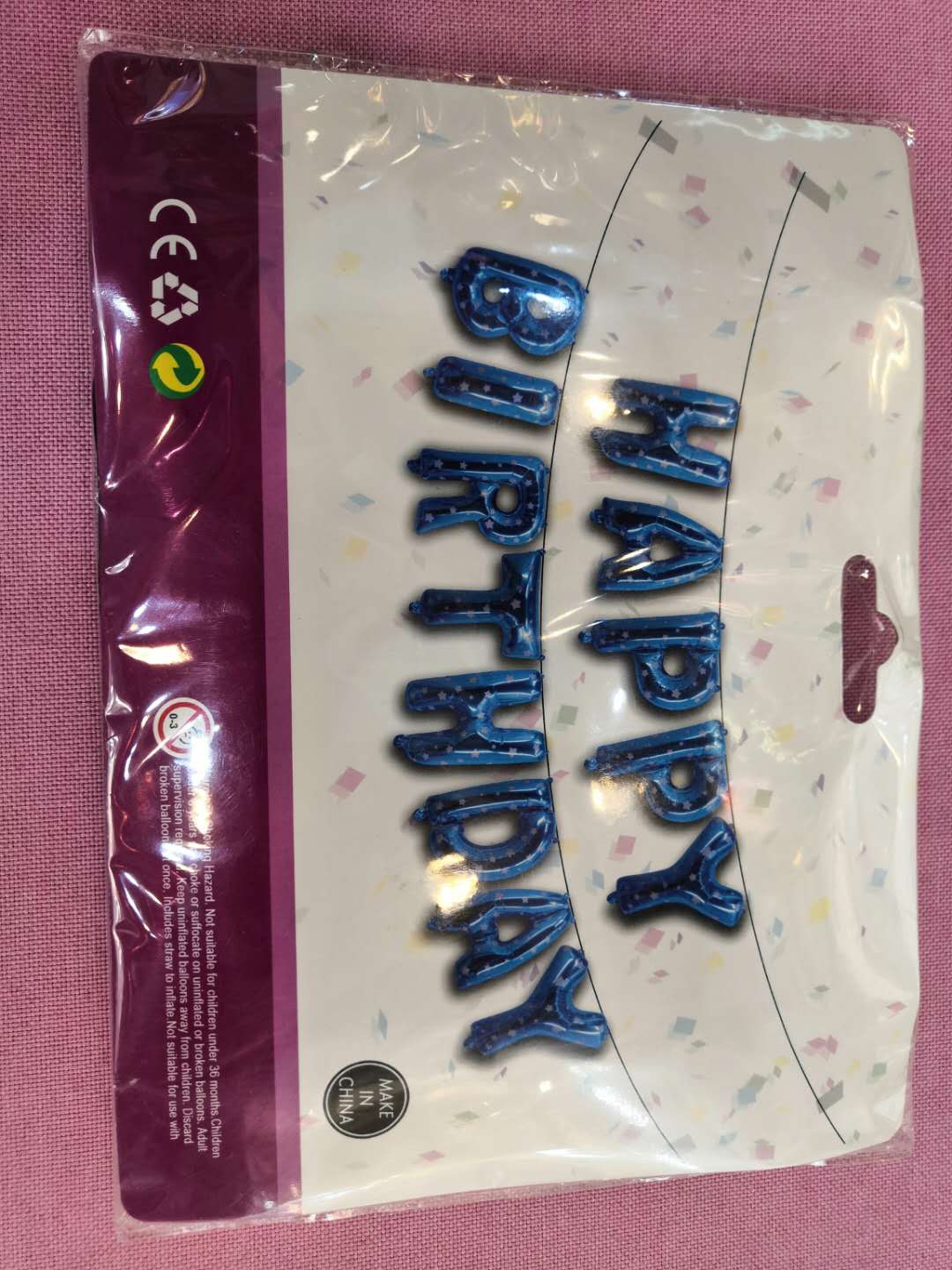 16-inch blue birthday balloon photos used in different scenes