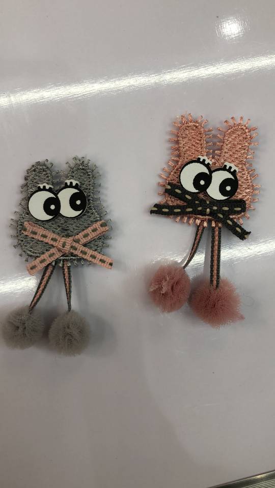 Water-soluble lace rabbits hang tennis balls details Picture