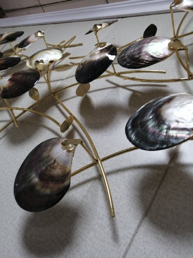贝壳工艺品客厅沙发背景墙面装饰品艺术贝壳产品图