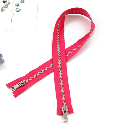 Factory Direct Sales No. 5 Pink Nylon Open Zipper School Jacket Front Flap Bag Special Specification drawing