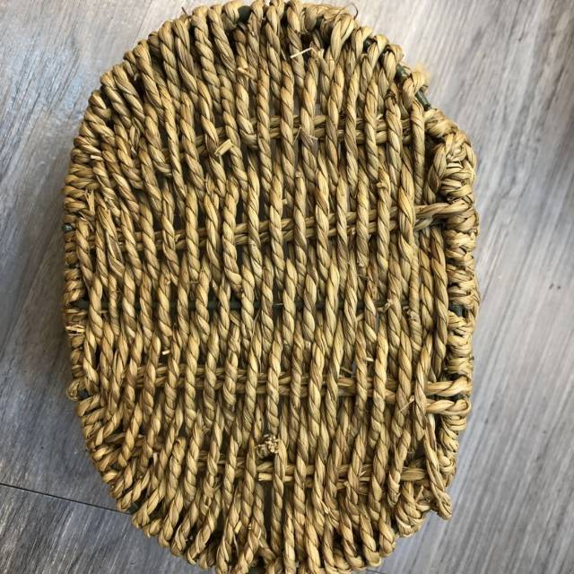 Pure hand-woven S/2 straw flower basket handicrafts Specification image