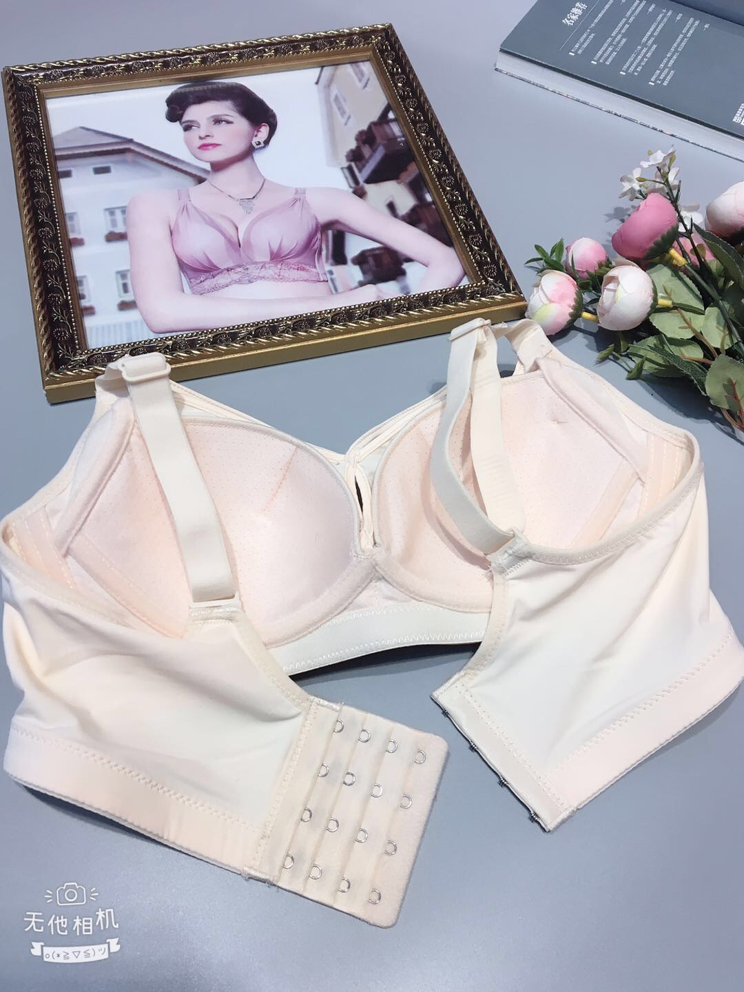 Thin Cloud Cotton Women's Bra Zero Bondage Anti-Sagging Small Bra Push-Up Bra Specification drawing