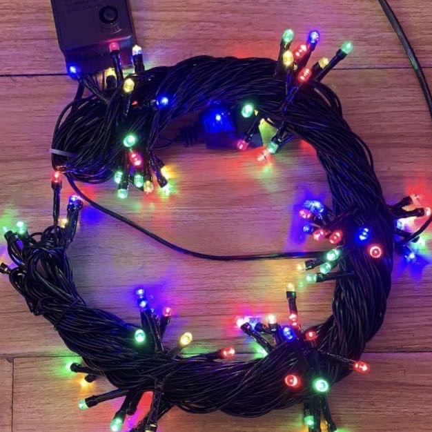 特价防水LED彩灯星星闪灯10米灯绿线灯串圣诞树婚庆节日装饰灯霓虹灯产品图