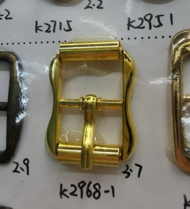 K-2968-1# Gold Zinc Alloy Saying Buckle Belt Buckle Clothing Accessories Buckle Shoes Buckle Clothing Accessories Specification drawing