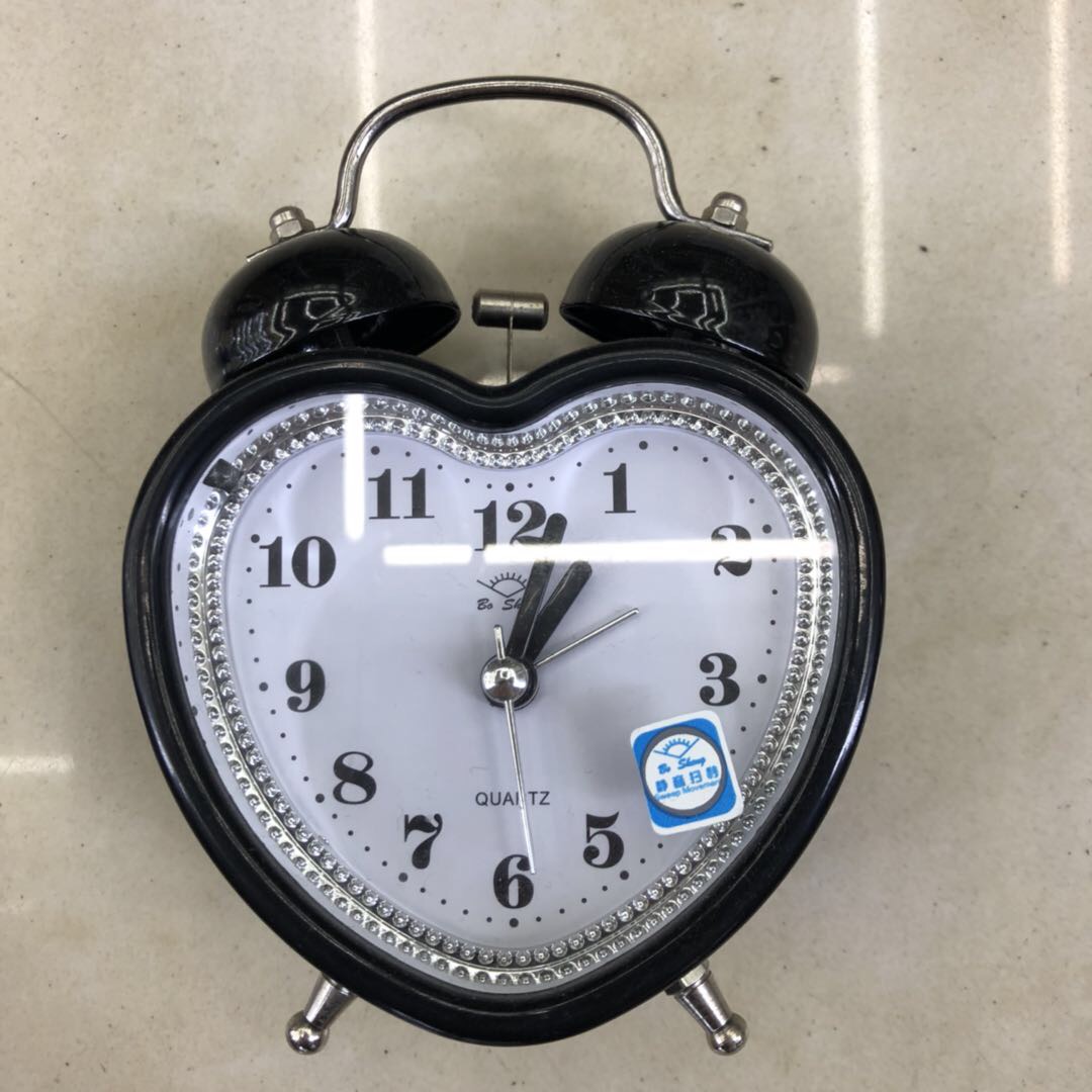 Fashion digital creative mute metal nightlight bedside bedroom student and child multi-functional electronic ring small alarm clock thumbnail