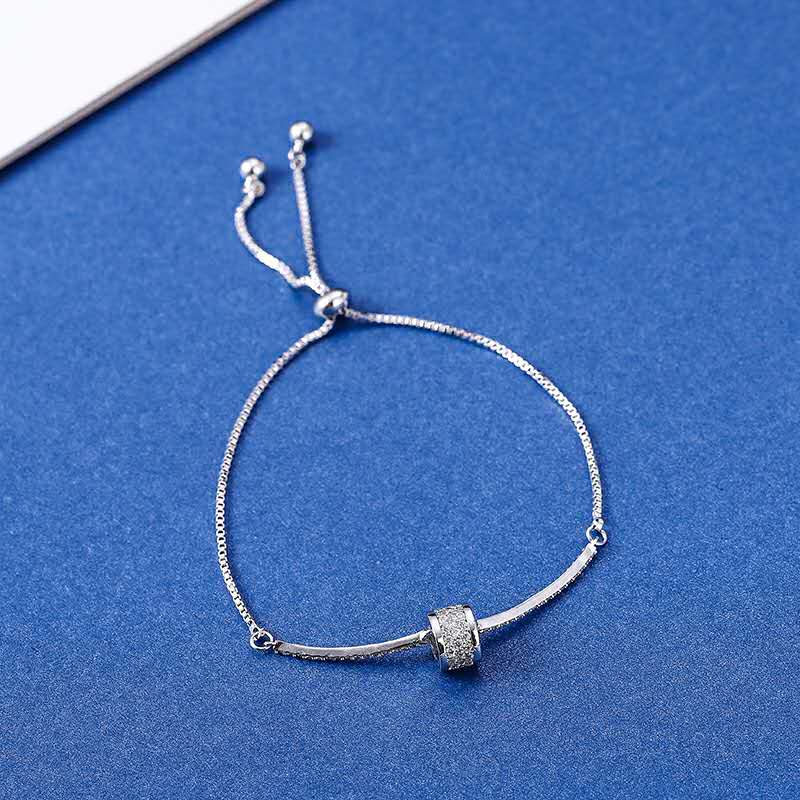 This is a minimalist and fashionable Japanese and Korean style ultra-sparkling bracelet with micro-inlay design, which is versatile and anti-allergy details Picture
