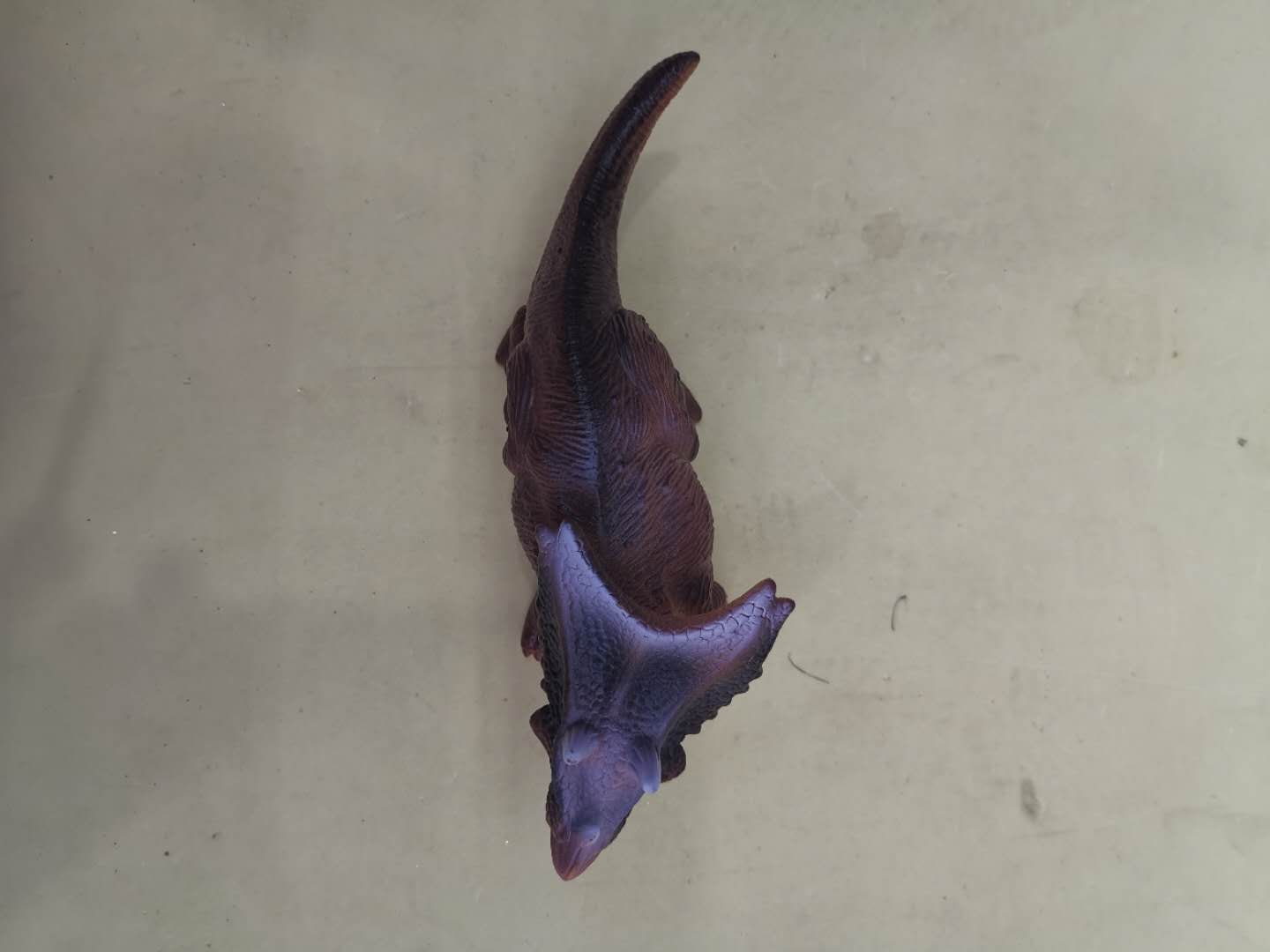 仿真软胶恐龙玩具会发声模型塑胶小号三角龙