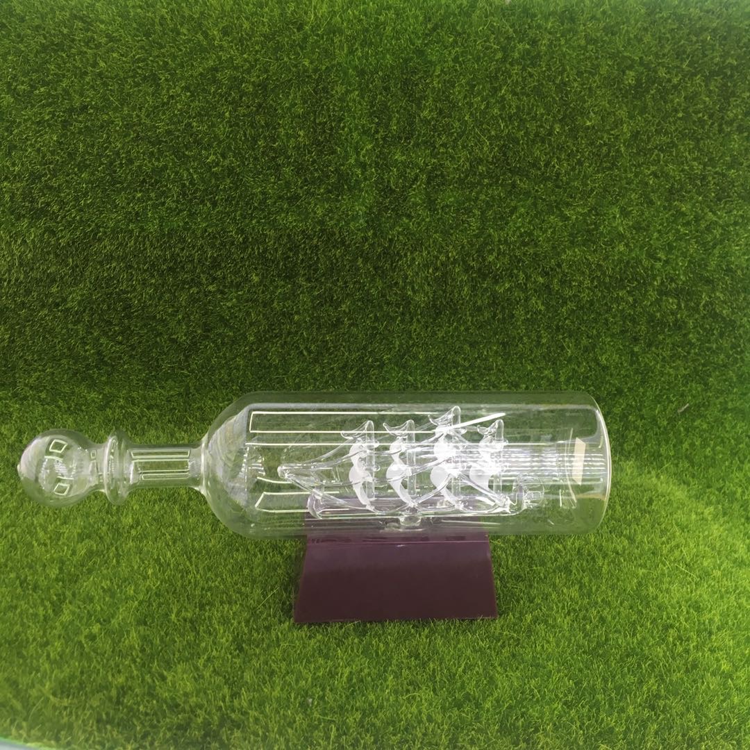 玻璃帆船瓶中船一帆风顺工艺摆件节日礼物