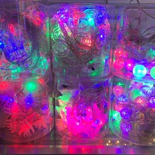 LED多彩闪灯串灯圣诞节装饰灯圣诞树装饰品