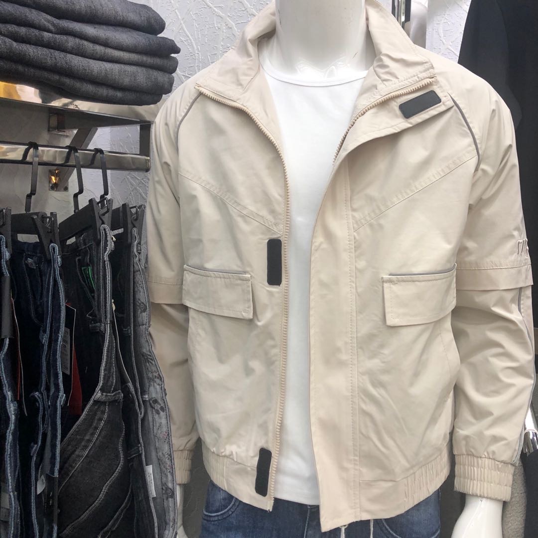 Men's coat spring 2020 new Korean version of the trend slim hooded youth printed simple jacket men's spring and Autumn trend thumbnail