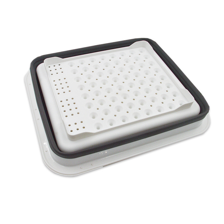 硅胶折叠沥水碗架厨房碗筷沥水架可伸缩碗碟架收纳盒餐具滤水碗架产品图