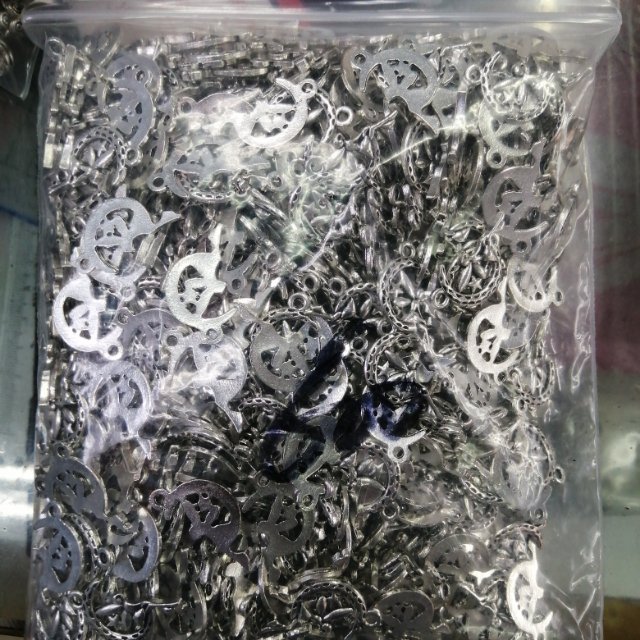 藏银配件包混装吊坠DIY手工藏银手链隔珠配饰花托散珠银饰金属吊坠