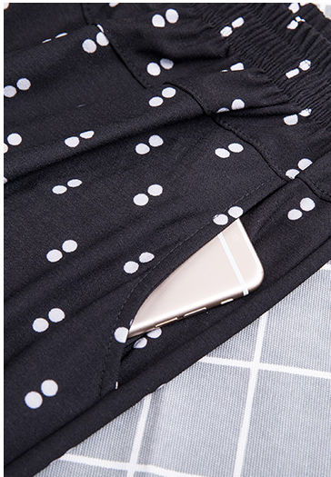 Women's trousers, large-sized loose cotton silk wide-leg lantern pants, casual ethnic style square dance women's trousers Specification image