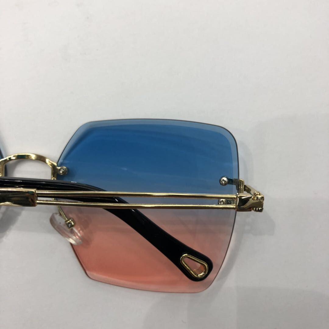 Personalized frameless two-color fashionable sunglasses with UV protection Specification image