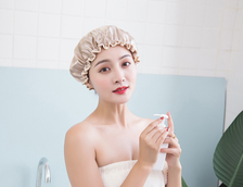 双层防水浴帽成人女款洗澡头发罩淋浴头套帽子沐浴发套防油烟发帽