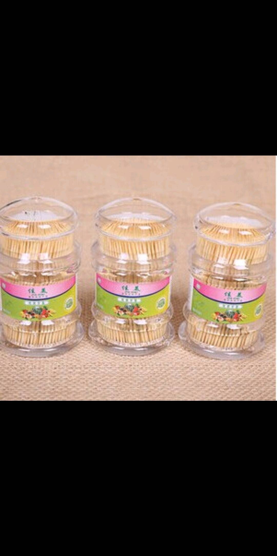 Big Pagoda Bottle Shape Natural Bamboo Environmental Protection Two Tip Toothpick Fruit Sign Magic Products Manufacturers Direct Sales 4 details Picture